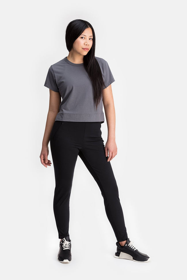 RYU Womens Level Box Tee in Granite
